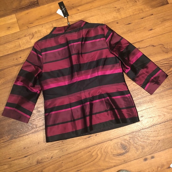 Talbots 100% Silk Striped 3/4 Sleeve Blouse 2
